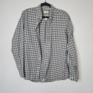 Bass Heritage Collection Slim Fit Long Sleeve Mens Button Up Shirt Size M Medium